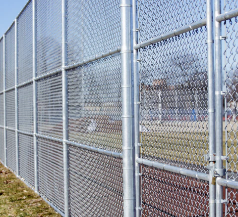 newly installed commercial fence